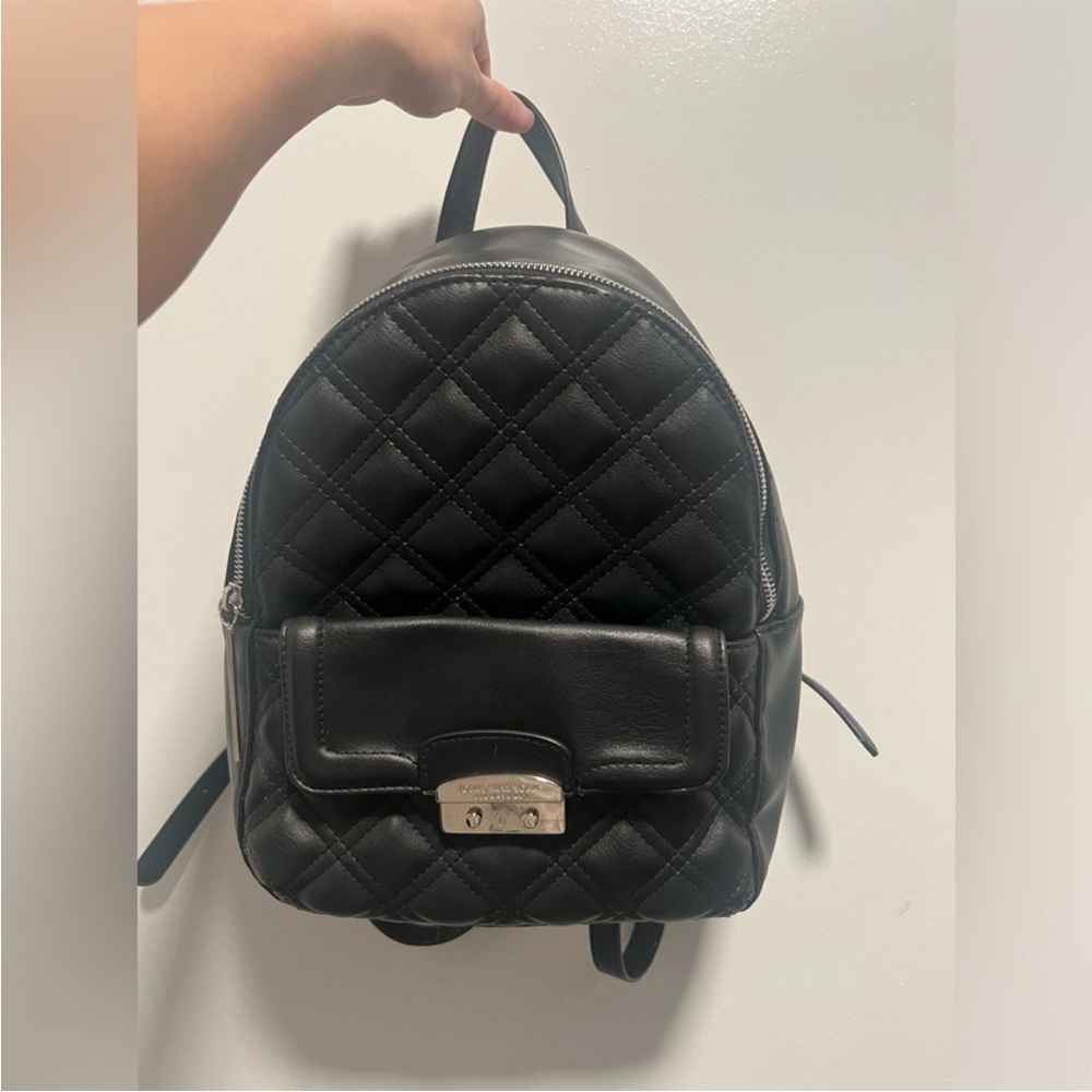 Jones New York Black Quilted Signature Backpack